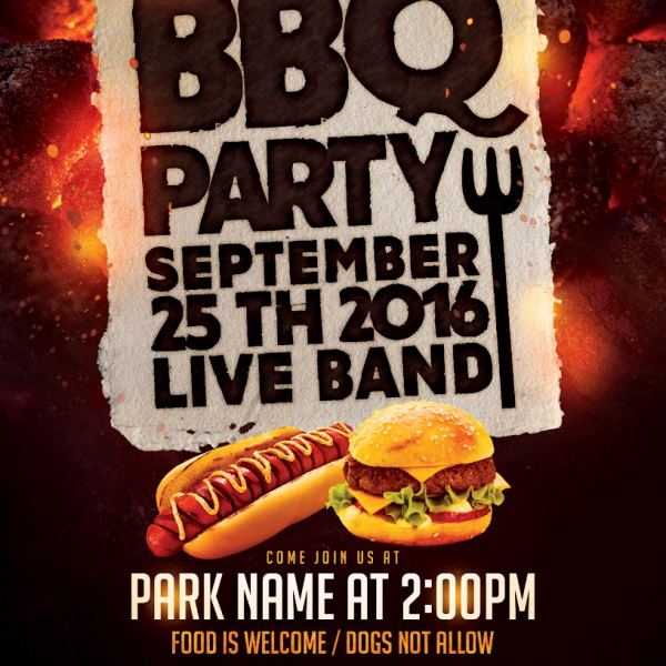 BBQ Party Flyer Template v2 - Digital Access