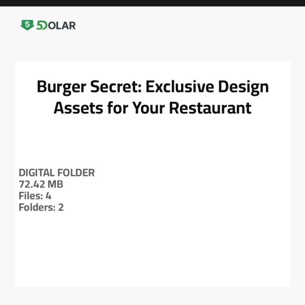 Burger Secret: Exclusive Design Assets for Your Restaurant