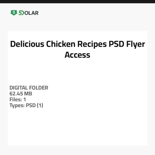 Delicious Chicken Recipes - PSD Flyer Access