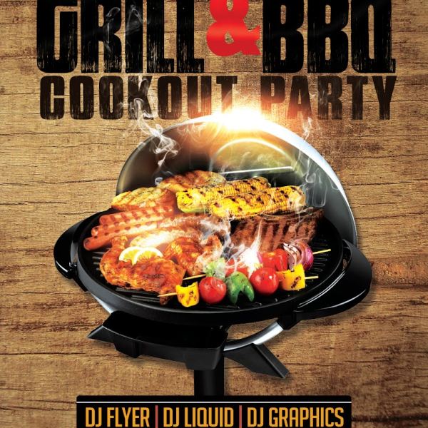 GRILL and BBQ Cookout Party Flyer Access