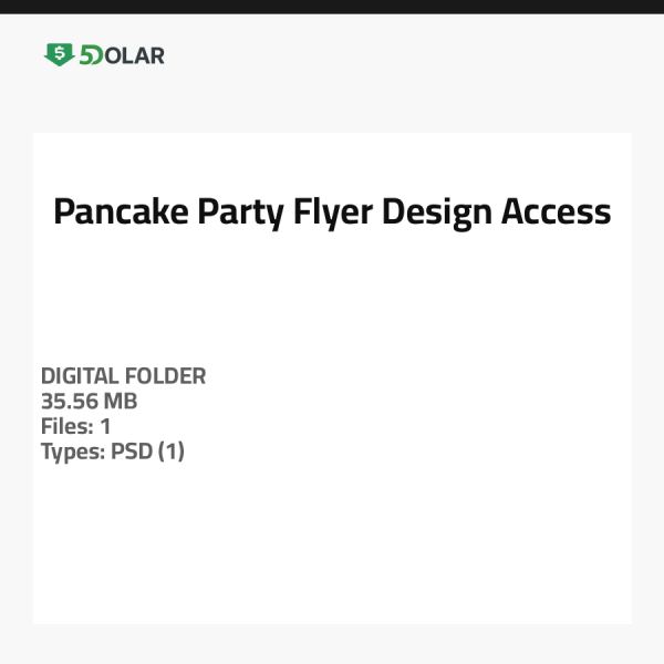 Pancake Party Flyer Design Access