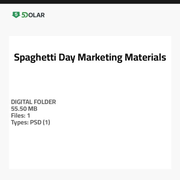 Spaghetti Day Marketing Materials
