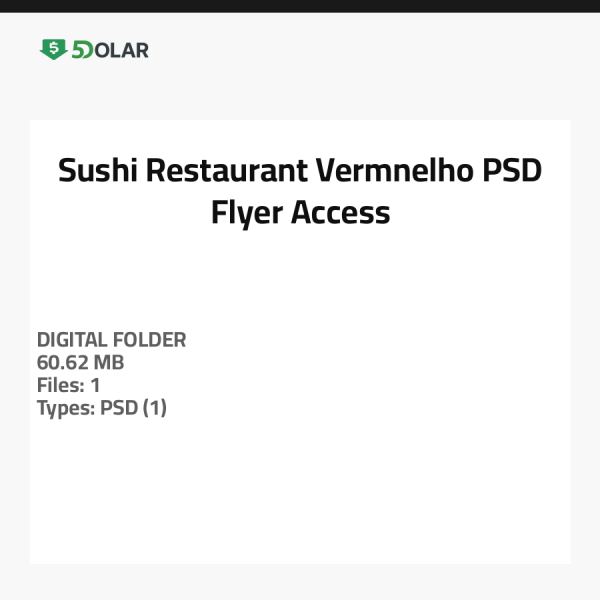 Sushi Restaurant Vermnelho - PSD Flyer Access