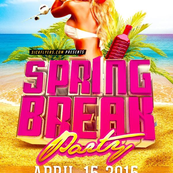 3D Spring Break Flyer Design Bundle