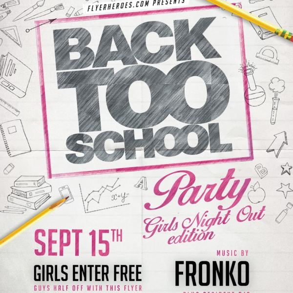 Back Too School V9 - Party Flyer Templates