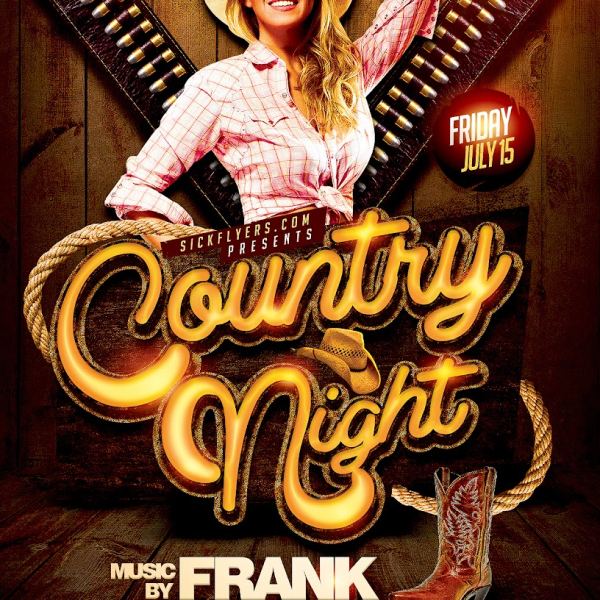 Country Night Western Design Assets