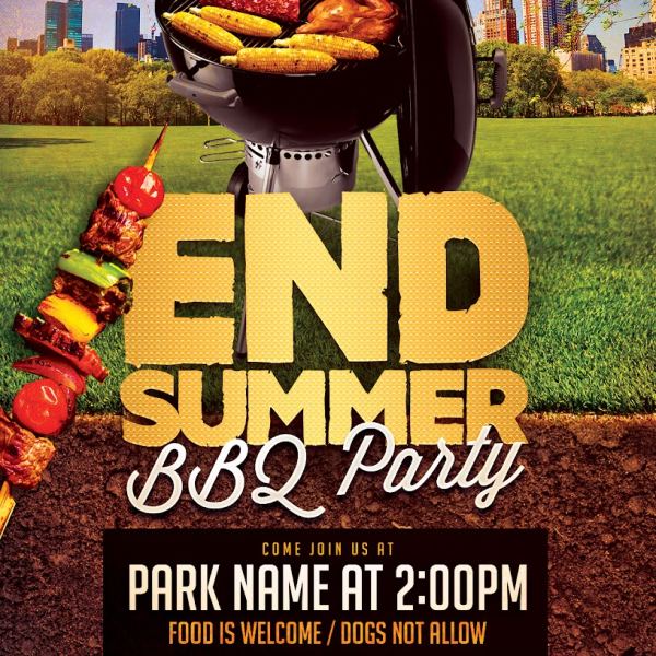 End Summer BBQ Party Access - Flyer Templates & Graphics