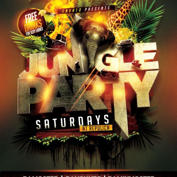 Jungle Flyer Design Bundle - Access Google Drive Folder