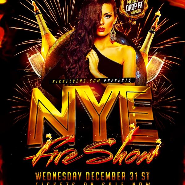 NYE Fire Show Flyer Template Access