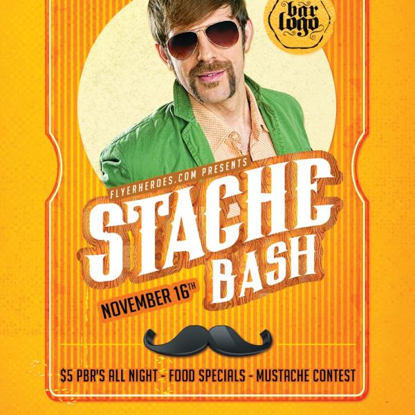 Mustache Bash Açaí Marketing Kit