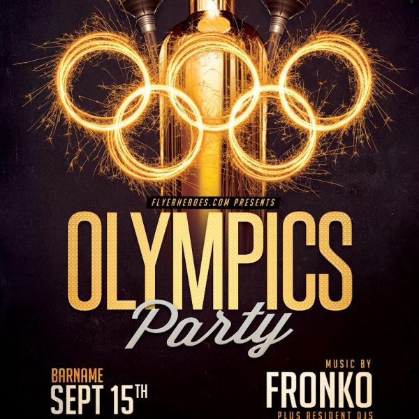 Olympic Party Flyer Design Access