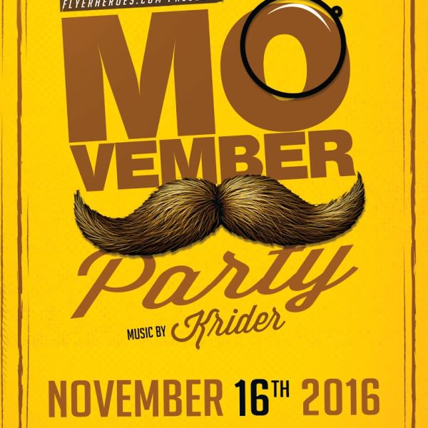 Retro Movember Party Access - Flyer Templates & PSD Files