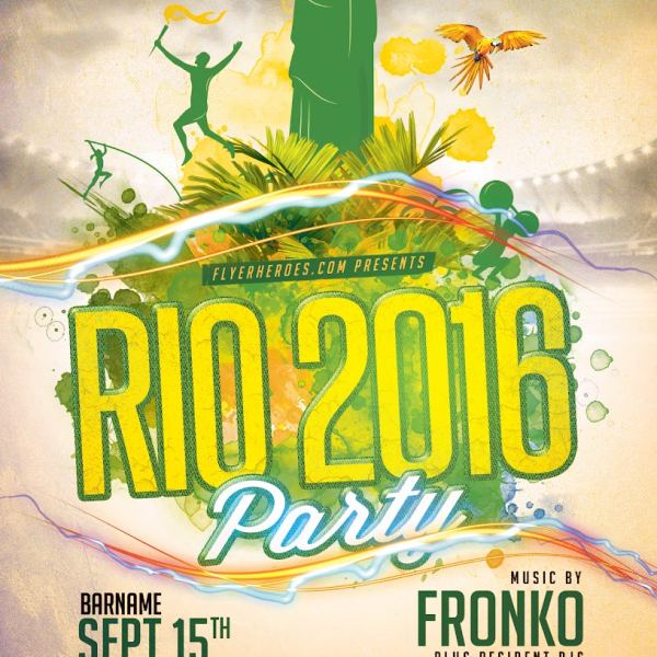 Rio Cristo Olympic Party Access - Flyer Templates