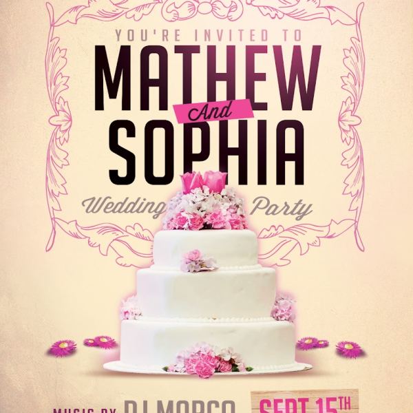 Wedding Flyer Template 2 - Access to Design Files