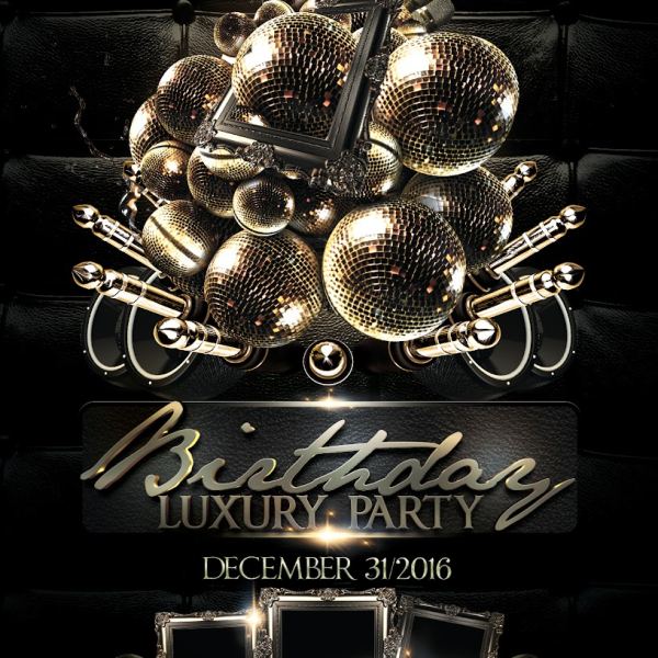 Birthday Party Flyer Design Package