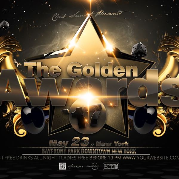 The Golden Awards Flyer Template Access