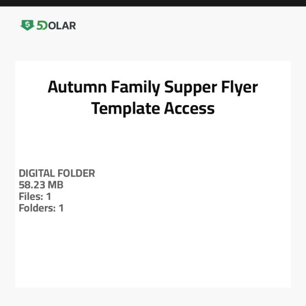 Autumn Family Supper Flyer Template Access
