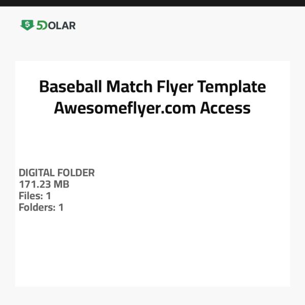 Baseball Match Flyer Template - Awesomeflyer.com Access