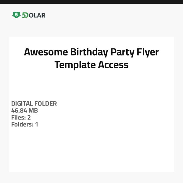 Awesome Birthday Party Flyer Template Access