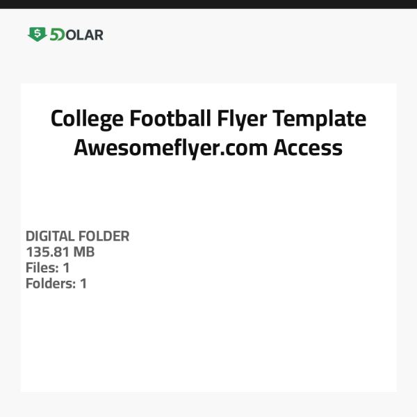 College Football Flyer Template - Awesomeflyer.com Access