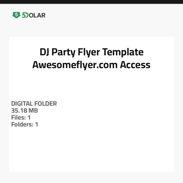 DJ Party Flyer Template - Awesomeflyer.com Access