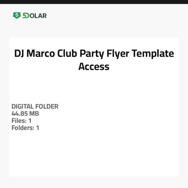 DJ Marco Club Party Flyer Template Access