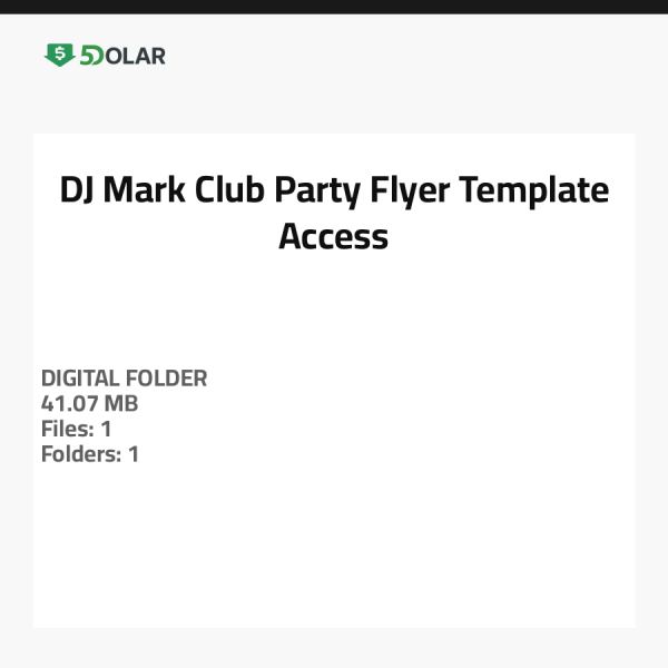 DJ Mark Club Party Flyer Template Access