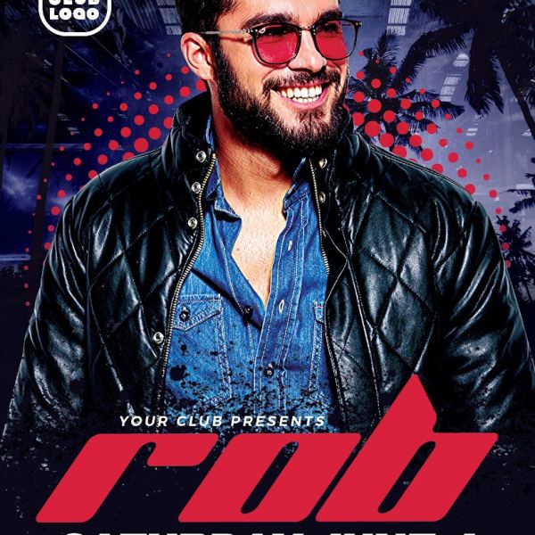DJ Rob Club Party Flyer Template Access
