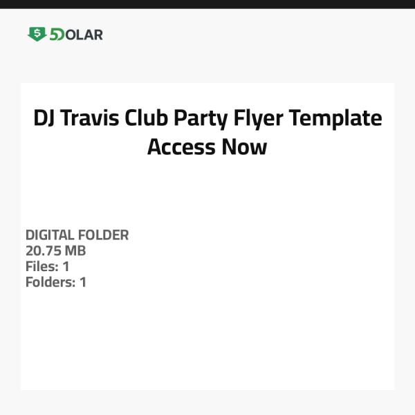 DJ Travis Club Party Flyer Template - Access Now