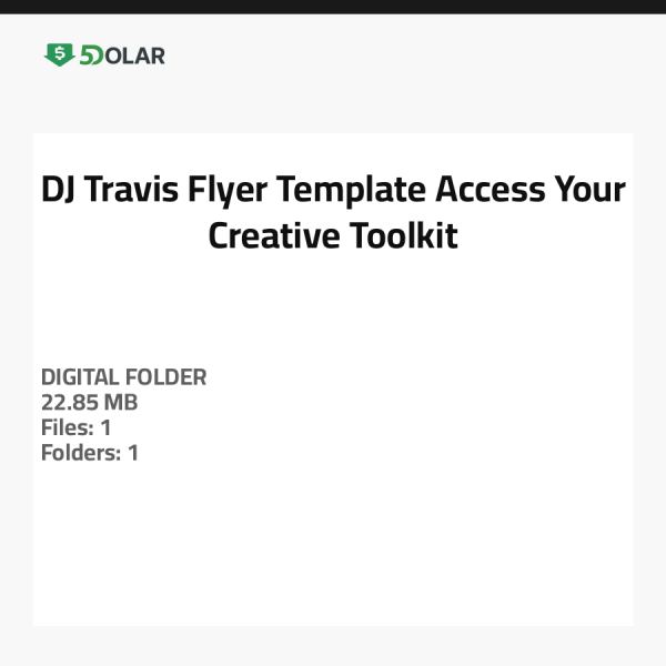 DJ Travis Flyer Template - Access Your Creative Toolkit