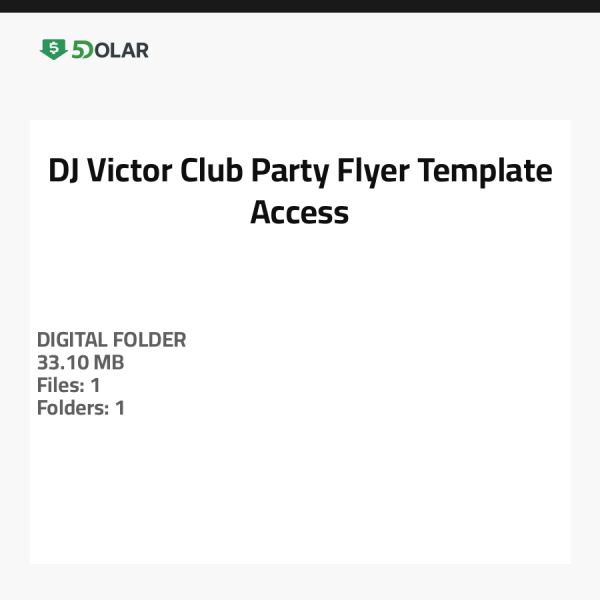 DJ Victor Club Party Flyer Template Access