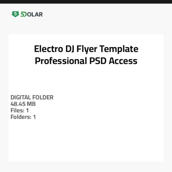 Electro DJ Flyer Template - Professional PSD Access