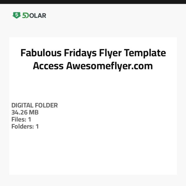 Fabulous Fridays Flyer Template Access - Awesomeflyer.com