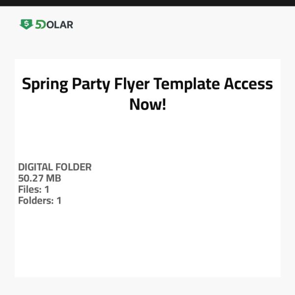 Spring Party Flyer Template - Access Now!