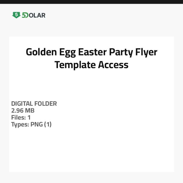 Golden Egg Easter Party Flyer Template Access