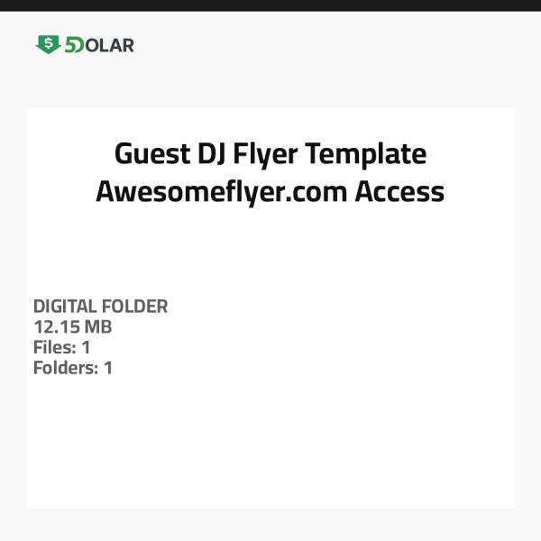 Guest DJ Flyer Template - Awesomeflyer.com Access