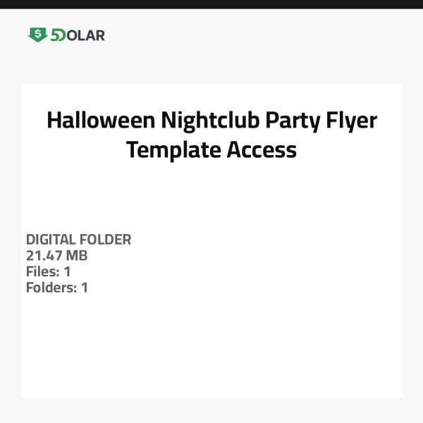 Halloween Nightclub Party Flyer Template Access
