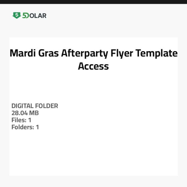 Mardi Gras Afterparty Flyer Template Access