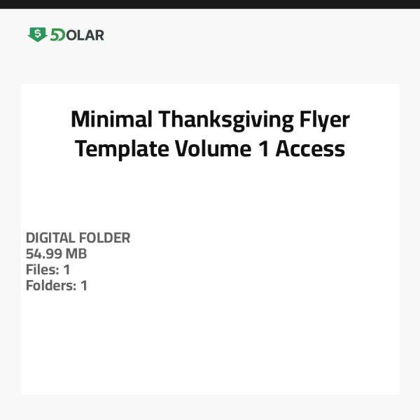 Minimal Thanksgiving Flyer Template - Volume 1 Access
