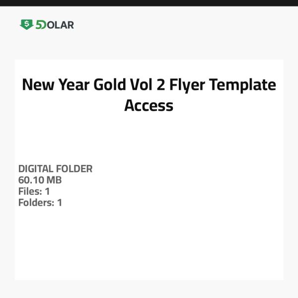 New Year Gold Vol 2 Flyer Template Access