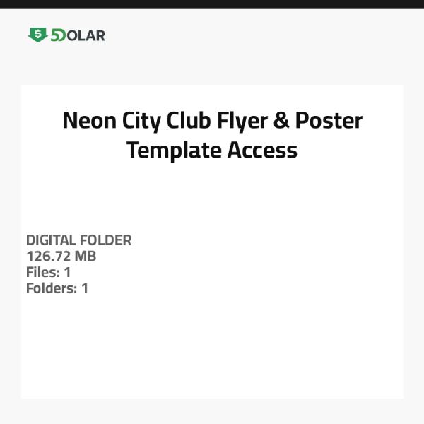 Neon City Club Flyer & Poster Template Access