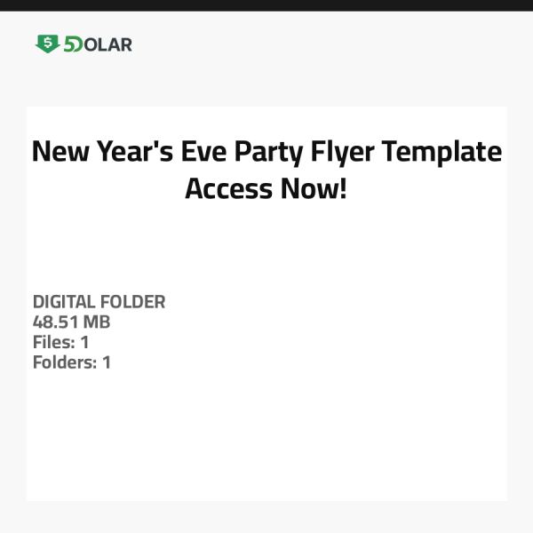 New Year's Eve Party Flyer Template - Access Now!