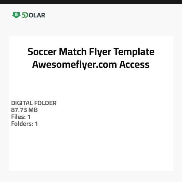 Soccer Match Flyer Template - Awesomeflyer.com Access