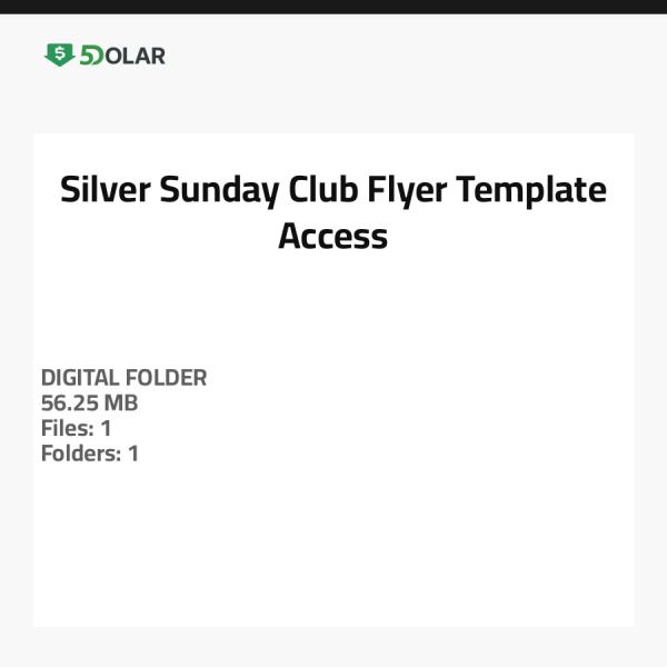 Silver Sunday Club Flyer Template Access