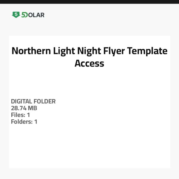 Northern Light Night Flyer Template Access