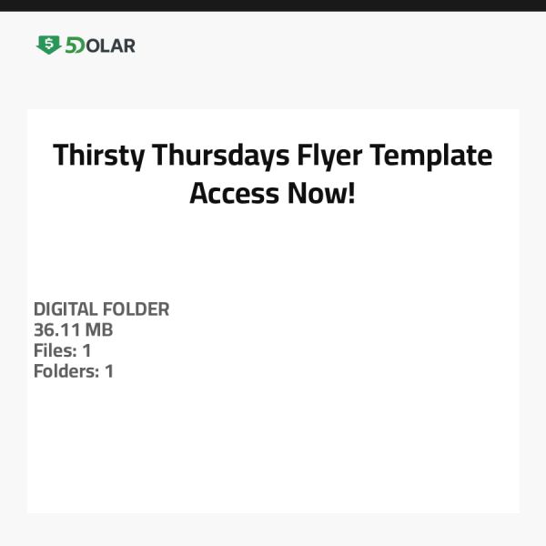 Thirsty Thursdays Flyer Template - Access Now!