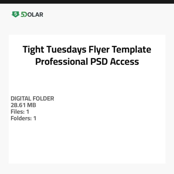 Tight Tuesdays Flyer Template - Professional PSD Access