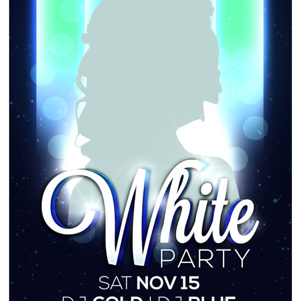 White Night Party Flyer Template - Access Now!