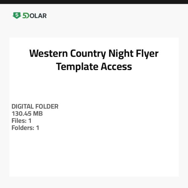 Western Country Night Flyer Template Access