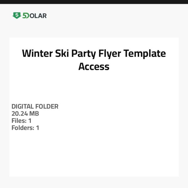 Winter Ski Party Flyer Template Access